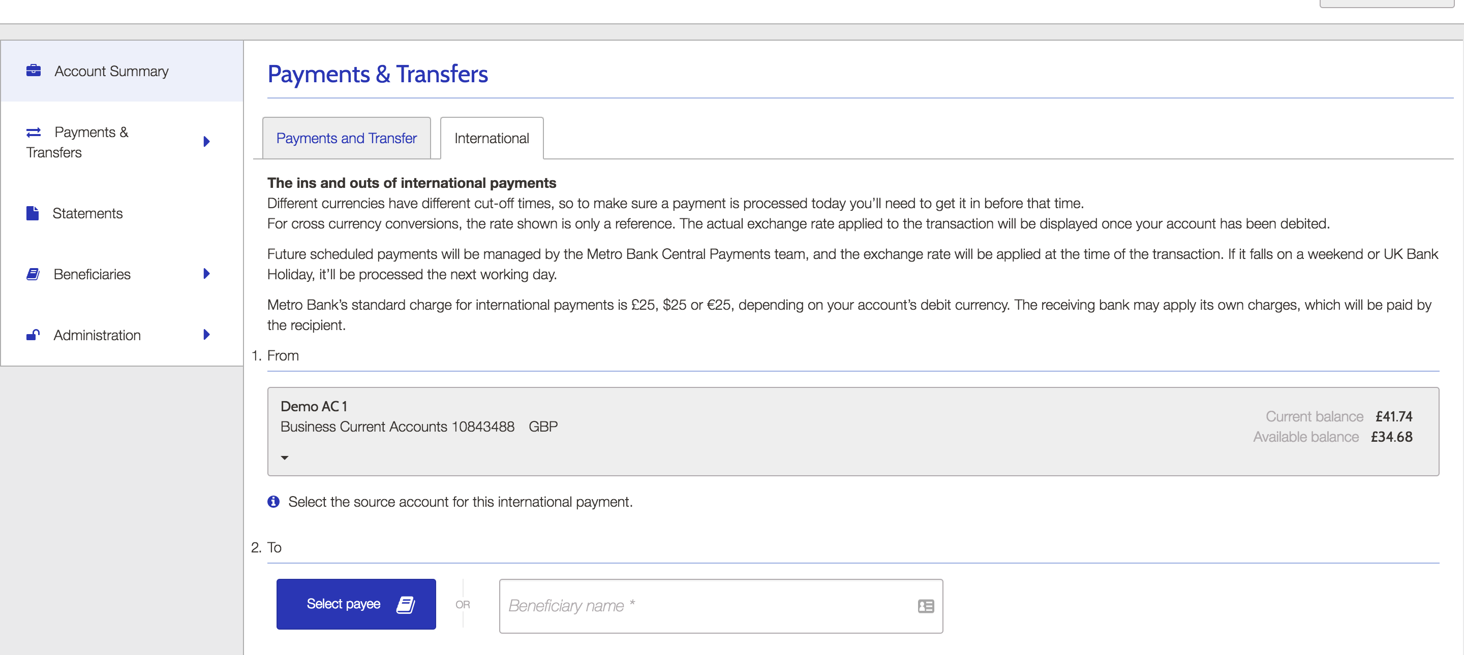 International payments