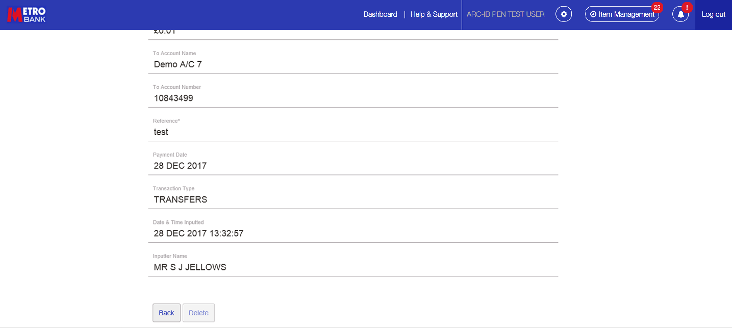 Item management item details